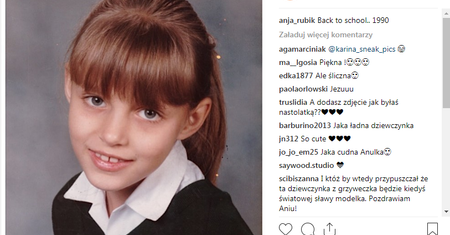 Anja Rubik na zdjęciu z dzieciństwa. Pozowanie ma we krwi