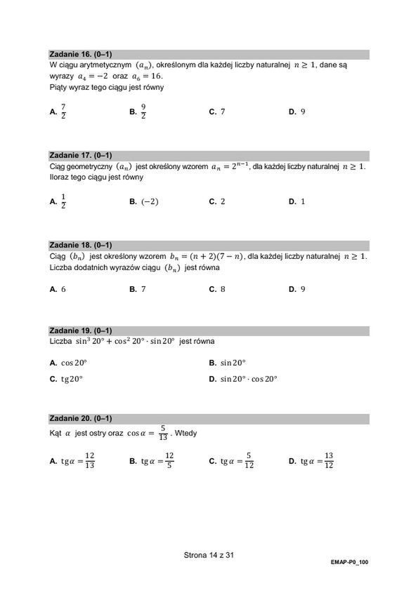 Matura 2024. Arkusze CKE. Matematyka w formule 2015