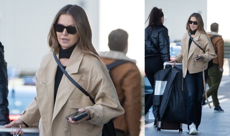 Anna Lewandowska paraduje na lotnisku z walizką Louis Vuitton za ponad 11 tysięcy złotych