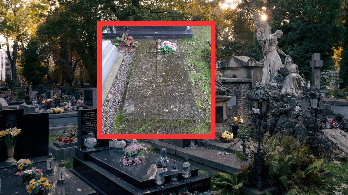 Zobaczył zapomniany grób żołnierza. Chwycił za szczotkę