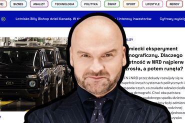 Rafał Brzoska na tle strony głównej XYZ