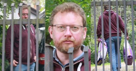 Ozdrowieniec Łukasz Szumowski na paparazzi spogląda spod byka i na zakupy szybkim krokiem zmyka (ZDJĘCIA)