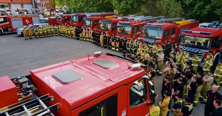 140 strażaków ćwiczyło gaszenie pożaru lasu w Gminie Wyrzysk