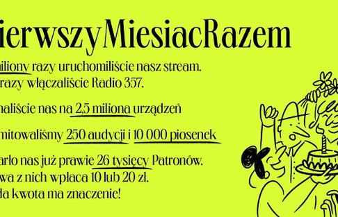 Miesiąc nadawania Radia 357. Audycje uruchomiono 34 mln razy z 2,5 mln urządzeń