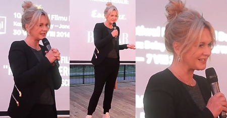 Grażyna Torbicka na sportowo w warszawskiej knajpie