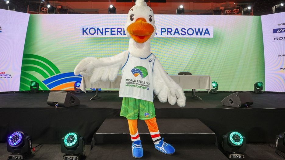 Tak wygląda maskotka Halowych Mistrzostw Świata