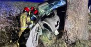 Piła: Śmiertelny wypadek, nie żyje jedna osoba. Volkswagen uderzył w drzewo
