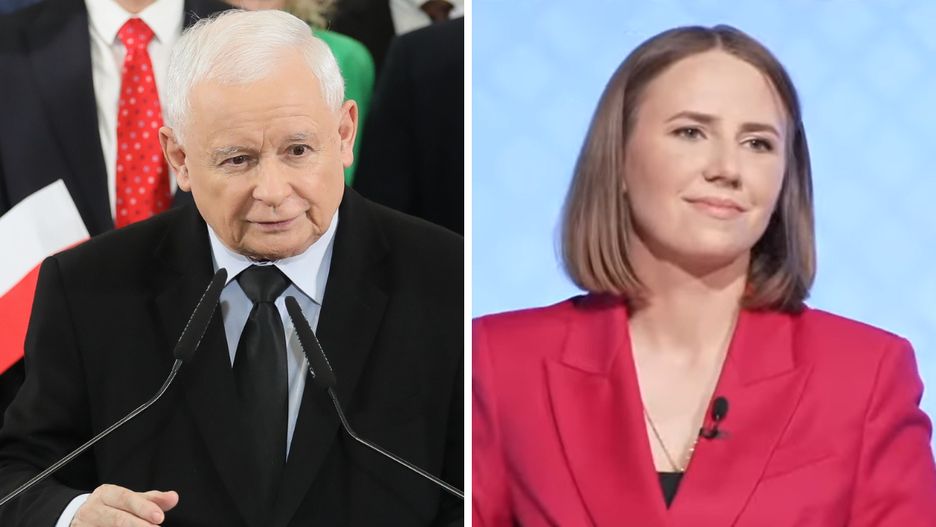 Jarosław Kaczyński i Anna Bryłka z Konfederacji