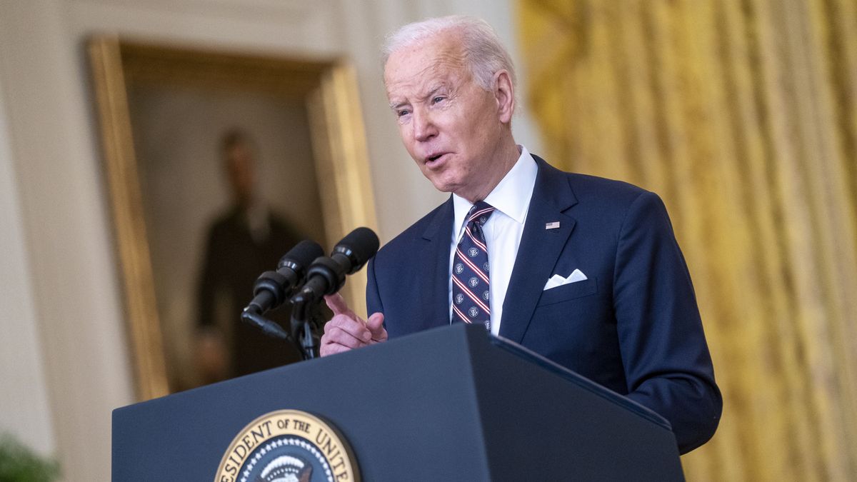 Na zdjęciu Joe Biden w trakcie konferencji w Białym Domu
