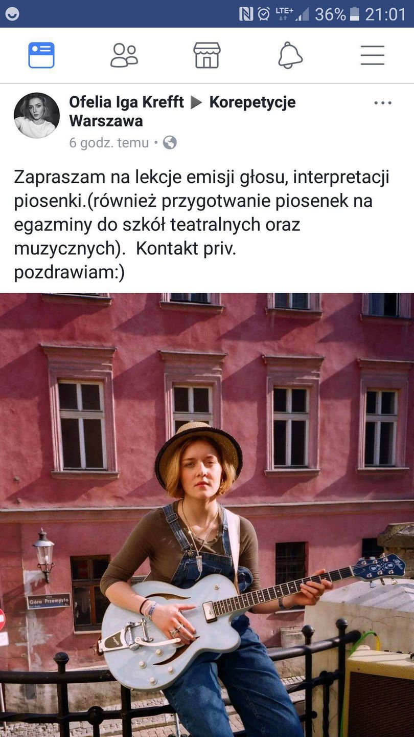 Iga Krefft udziela korepetycji