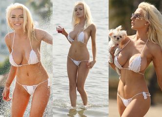 Nowe piersi Courtney Stodden na plaży (ZDJĘCIA)