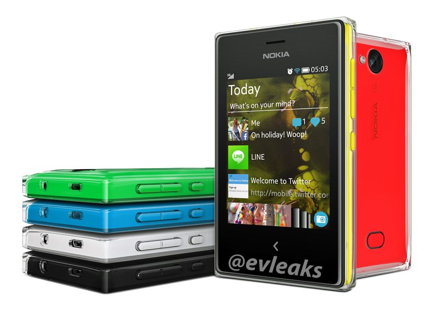 Nokia Asha 503 (fot. @evleaks)