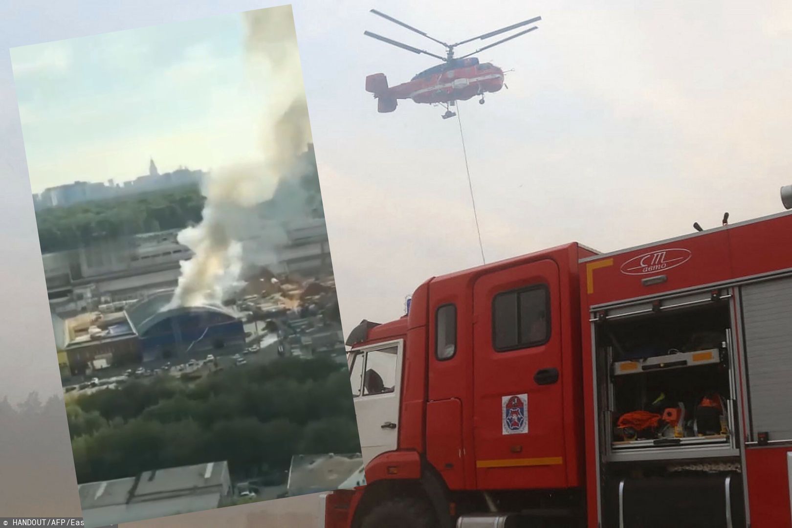 Ogromny pożar w Moskwie. Płonie magazyn