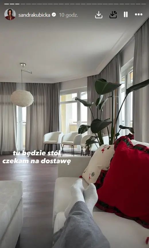 Sandra Kubicka w nowym mieszkaniu