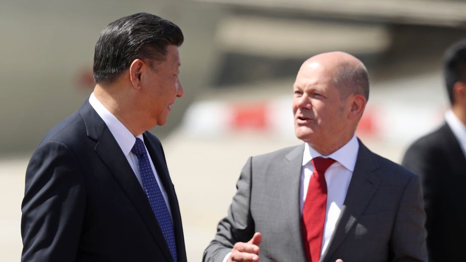 Xi Jinping i Olaf Scholz
