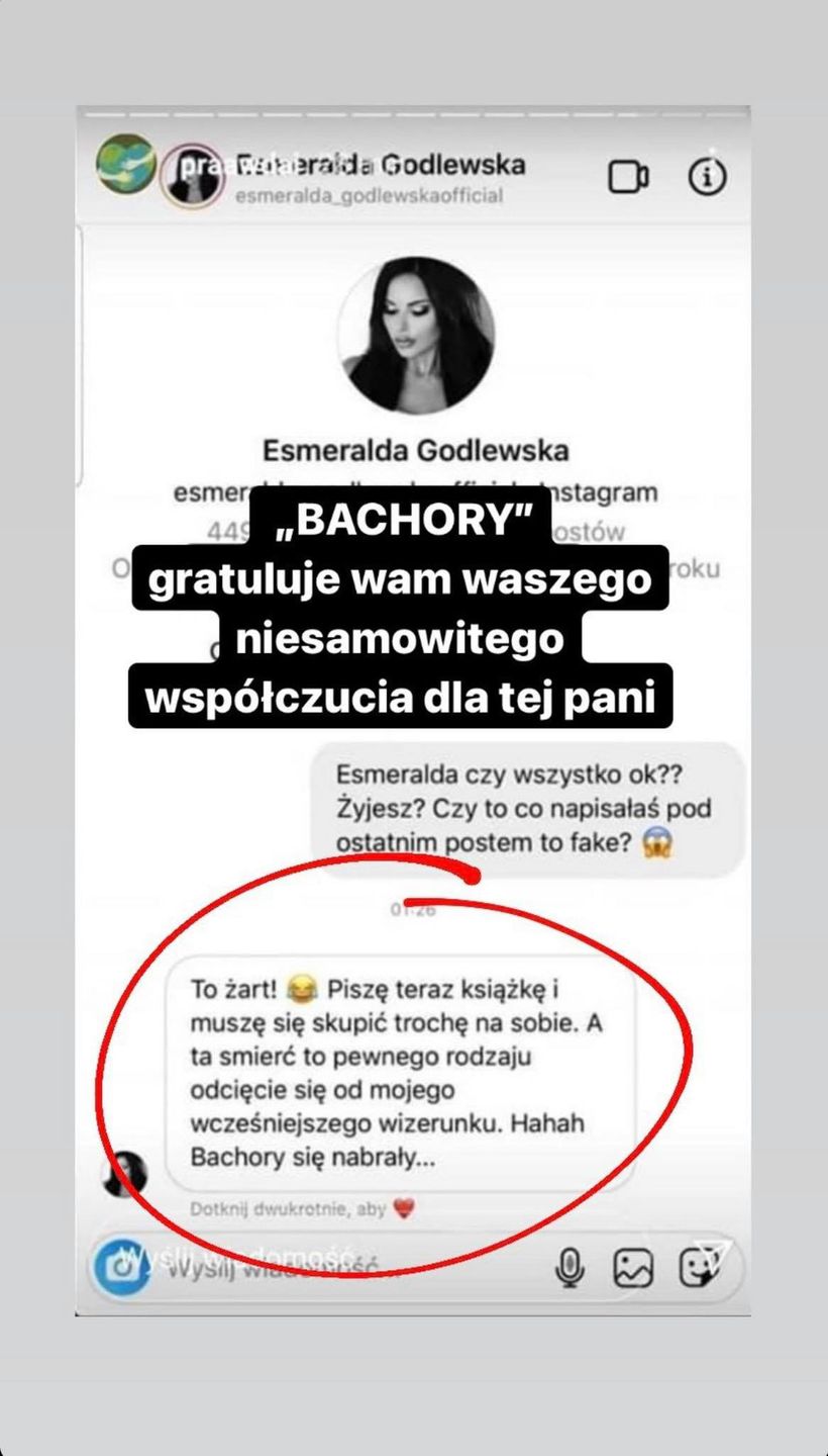 Dżaga uderza w Esmeraldę Godlewską