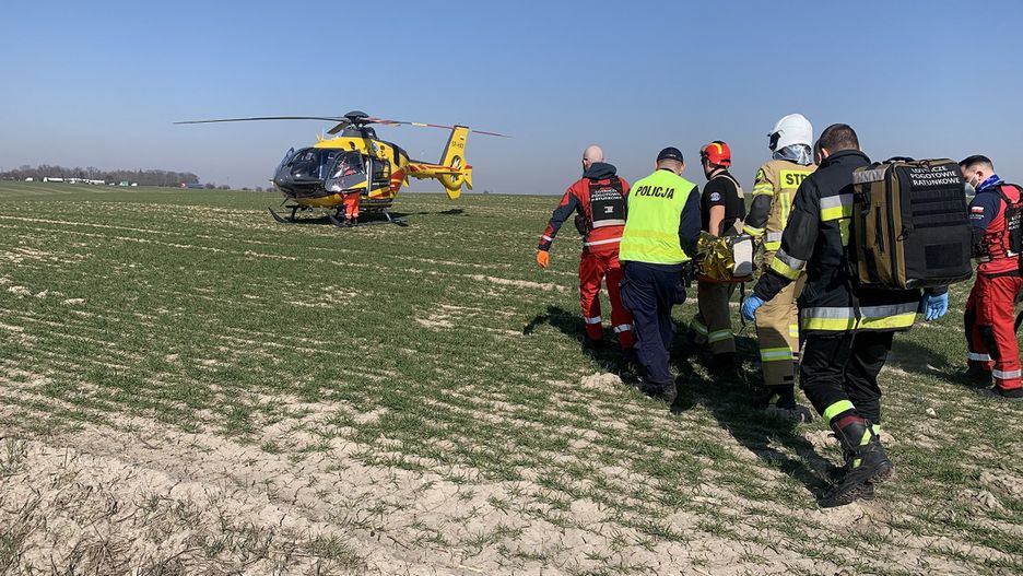 Na miejscu interweniował śmigłowiec LPR