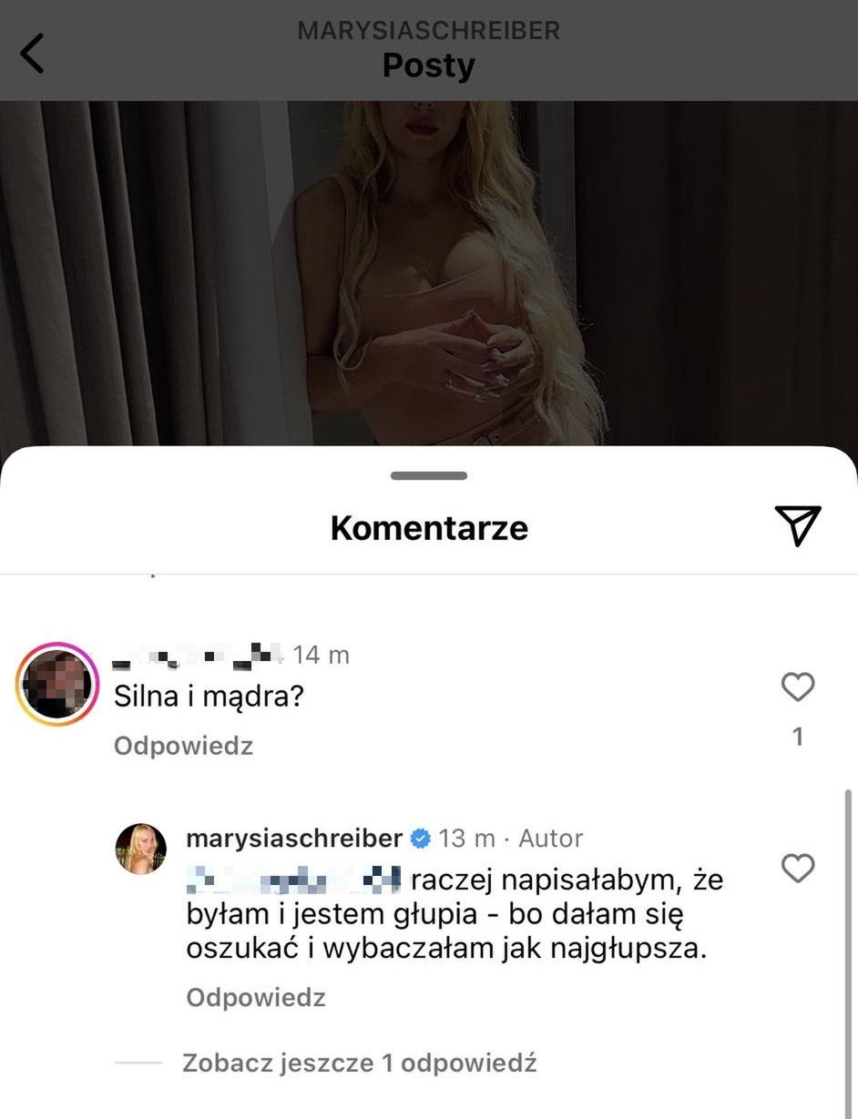 Odpowiedź Marianny Schreiber na komentarz