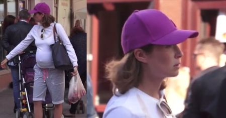 Ciężarna Mrozowska na spacerze z córkami!