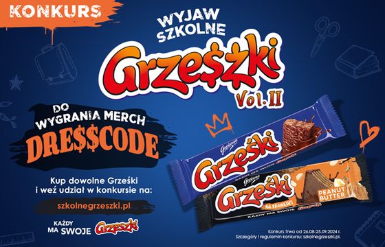 Grześki z konkursem „Wyjaw Szkolne Grzeszki vol.2”