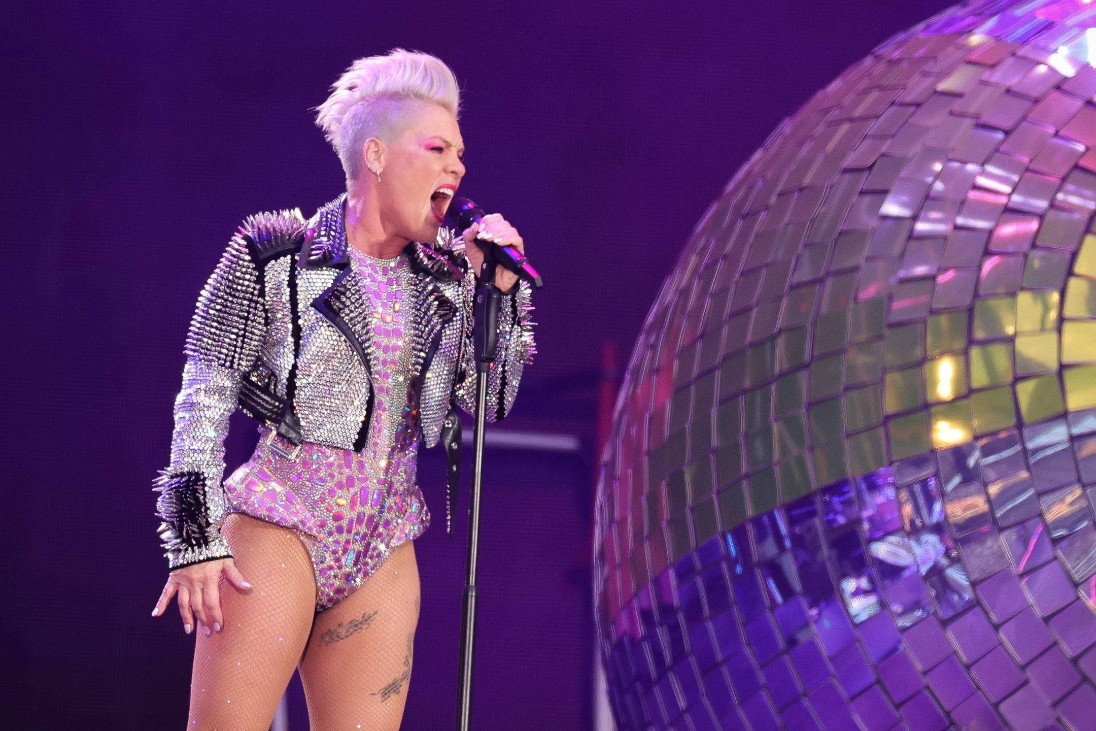 P!nk Performs In BerlinBERLIN, GERMANY - JUNE 28: P!NK performs on stage during the P!NK Summer Carnival 2023 Tour at Olympiastadion on June 28, 2023 in Berlin, Germany. (Photo by Andreas Rentz/Getty Images)Andreas Rentz