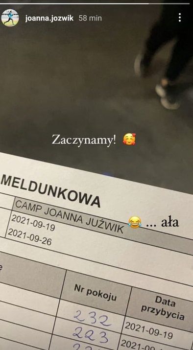 Screen z Instagramy Joanny Jóźwik