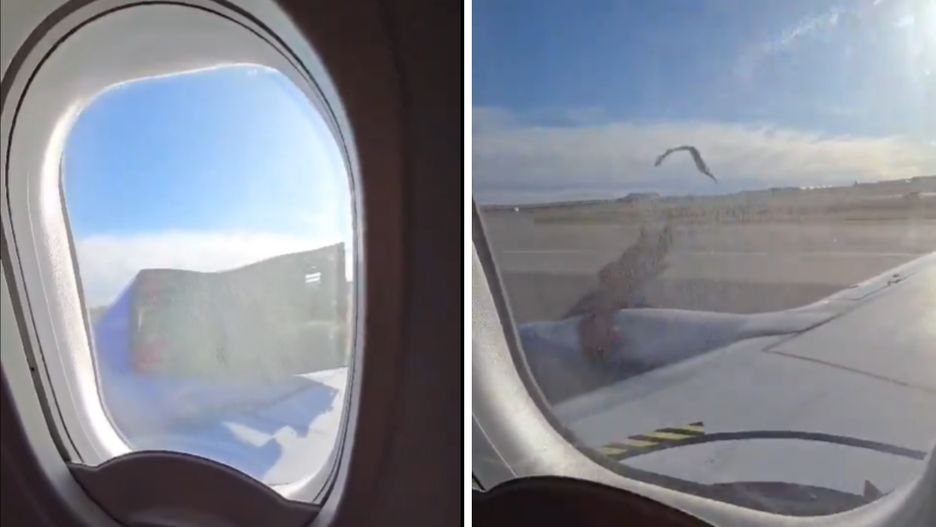 Z samolotu Boeingiem 737-800 odpadła pokrywa silnika / @volcaholic1