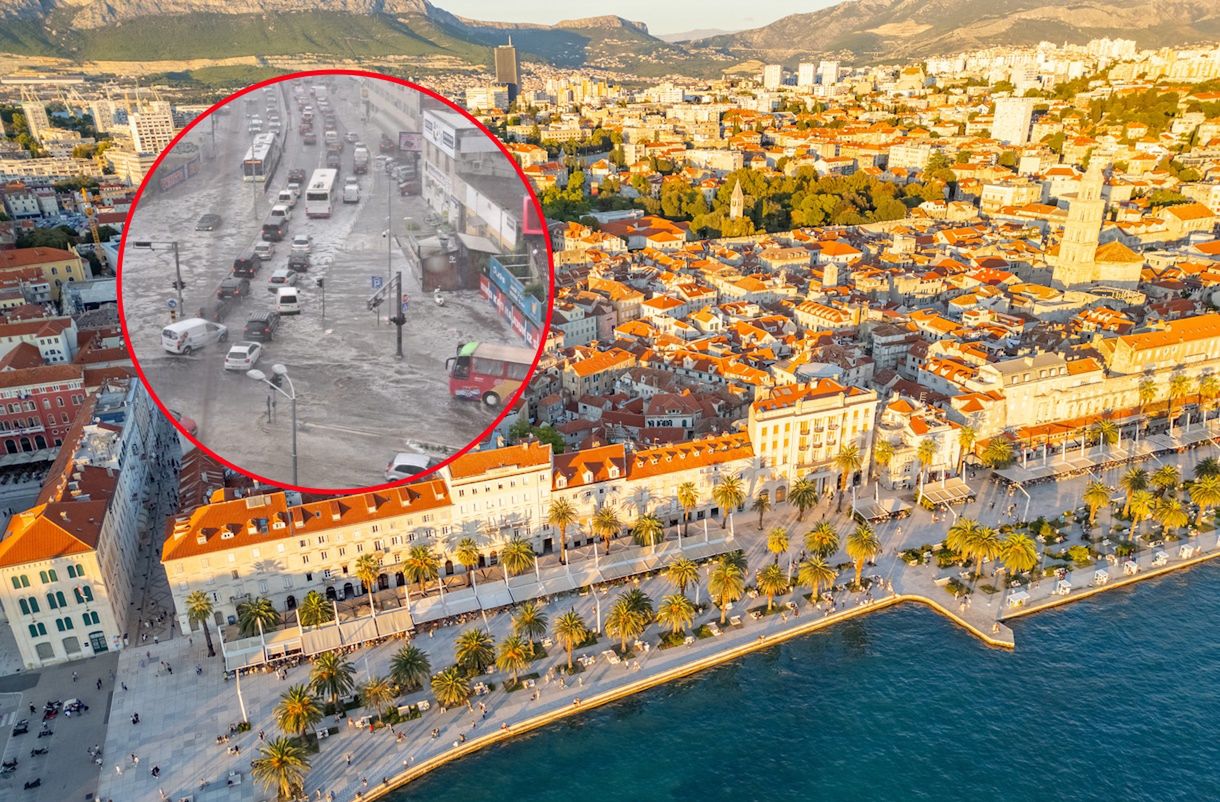 Gwałtowna burza sparaliżowała Split. "Sytuacja bez precedensu"