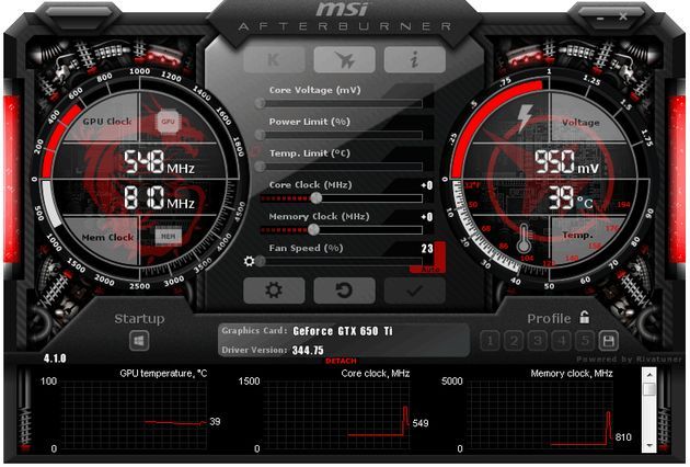 MSI Afterburner 4.1.0 aplikacja