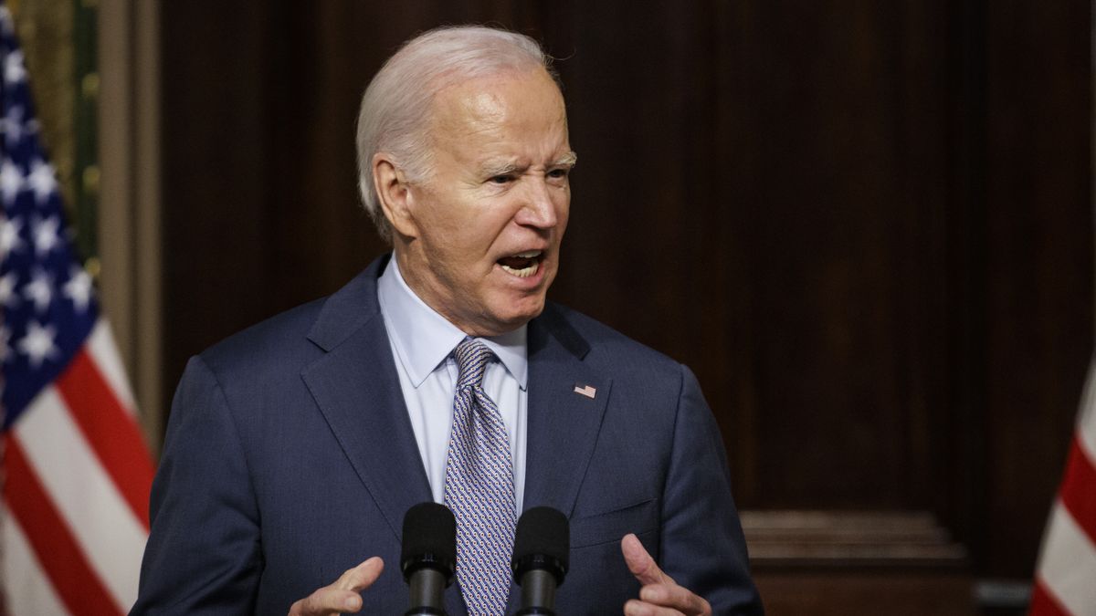 US President Joe Biden speaks during a roundtable discussion with leaders of the Jewish community at the White House in Washington, D.C., USA, 11 October 2023. President Biden held the discussion following the terrorist attacks carried out by Hamas in Israel. EPA/Samuel Corum / POOL Dostawca: PAP/EPA.
