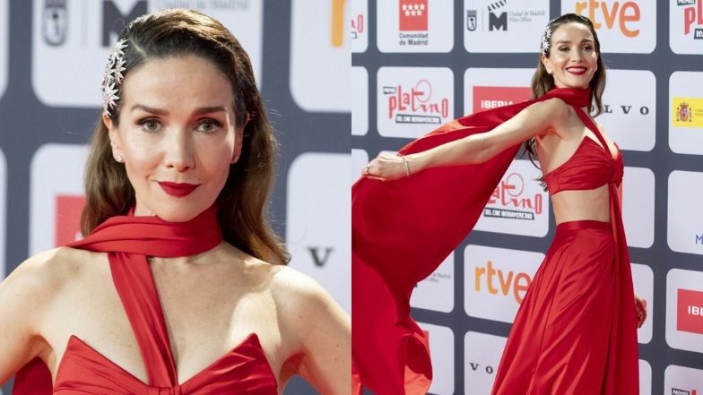 Natalia Oreiro w sukni z efektownym trenem bryluje na gali w Madrycie (ZDJĘCIA)