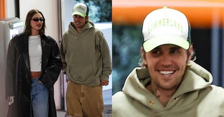 Uradowany Justin Bieber i ciężarna Hailey w stylowych "lookach" opuszczają biurowiec w Los Angeles (ZDJĘCIA)