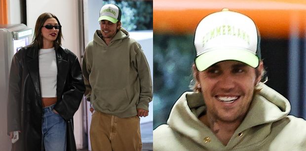 Uradowany Justin Bieber i ciężarna Hailey w stylowych "lookach" opuszczają biurowiec w Los Angeles (ZDJĘCIA)