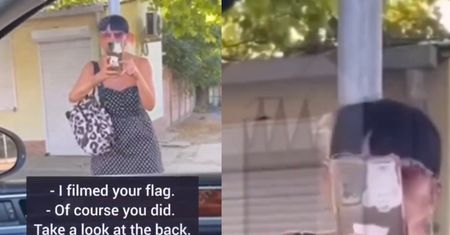 Rosjanka zobaczyła flagę na aucie. "Wszyscy zginiecie"