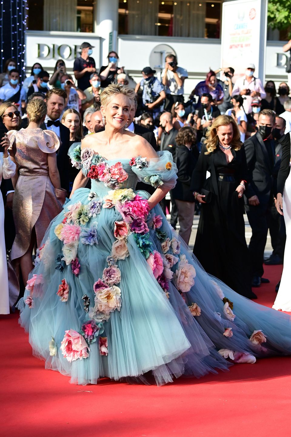 Sharon Stone w kwiecistej sukni
