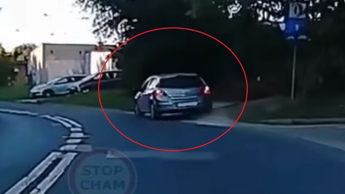 Pijany kierowca nagrany w Rzeszowie.