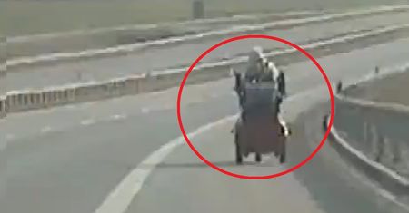 Szokujący widok na drodze ekspresowej. Policja pokazała nagranie