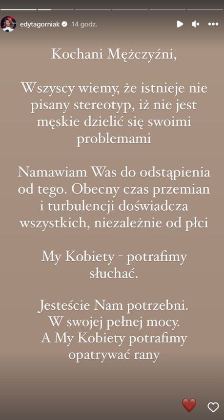 Edyta Górniak o samobójstwach mężczyzn