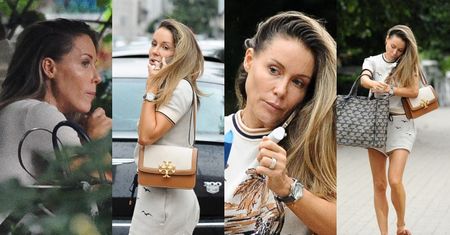 Ponura Małgorzata Rozenek snuje się po Mokotowskiej w klapkach za ponad 4 tysiące (ZDJĘCIA)