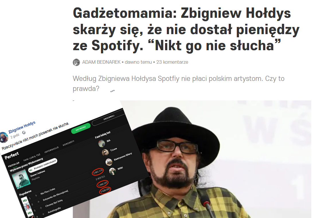 Mój żart z 2014 wypłynął w 2019. Łyknęli wszyscy - i internauci, i sam Zbigniew Hołdys