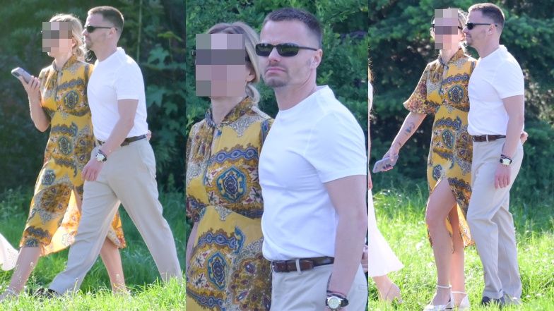 Marcin Hakiel z ukochaną i córką