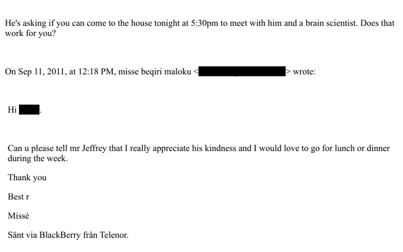 Korespondencja z modelką w 2011 r.