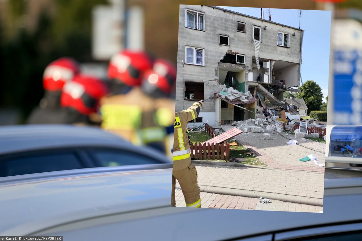 Wybuch w bloku w Safronce / Zdj. OSP Janowiec Kościelny