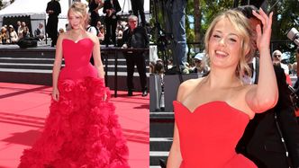 Wiktoria Gąsiewska w krwistoczerwonej sukni przesyła uśmiechy z Cannes. Robi wrażenie? (ZDJĘCIA)