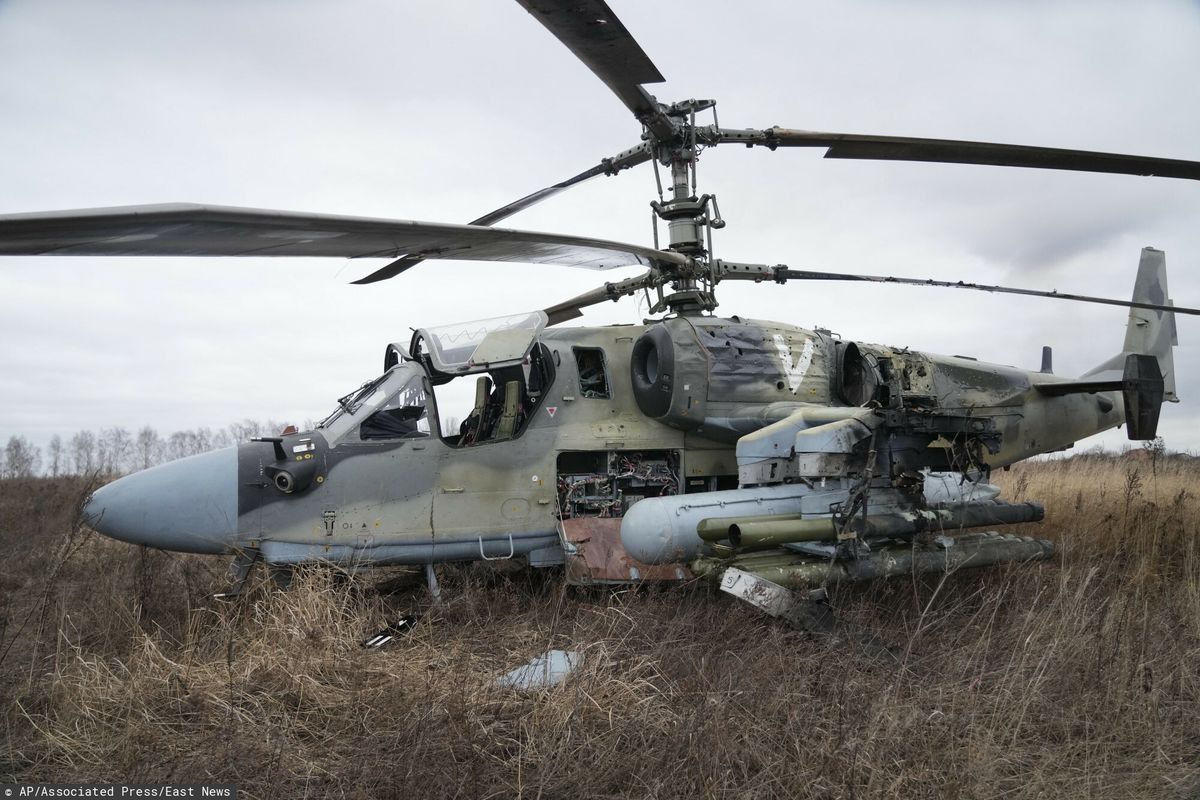 Na zdjęciu: śmigłowiec rosyjski Ka-52 - w ostatnim czasie jeden z nich strącili Ukraińcy 