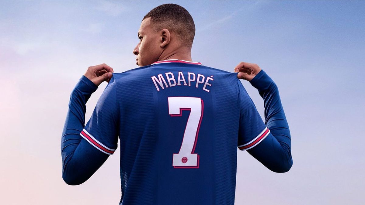 Mbappe na grafike promującej FIFA 22