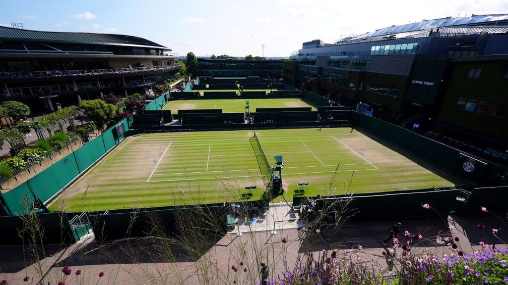 Wimbledon 2024 - Day Fourteen - All England Lawn Tennis and Croquet Club
A general view across the grounds towards centre court on day fourteen of the 2024 Wimbledon Championships at the All England Lawn Tennis and Croquet Club, London. Picture date: Sunday July 14, 2024. (Photo by Mike Egerton/PA Images via Getty Images)
Mike Egerton - PA Images