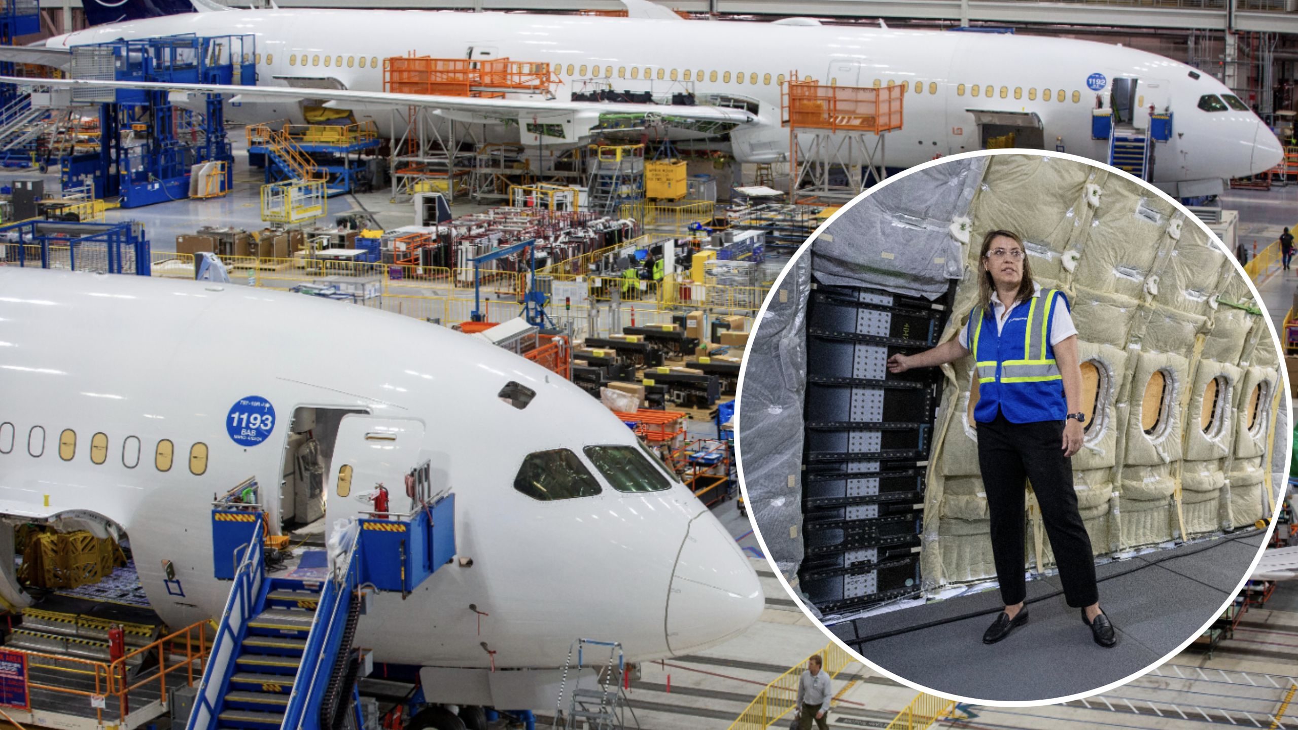 Lisa Fahl pokazała miejsce łączenia sekcji kadłuba Boeinga 787 Dreamliner