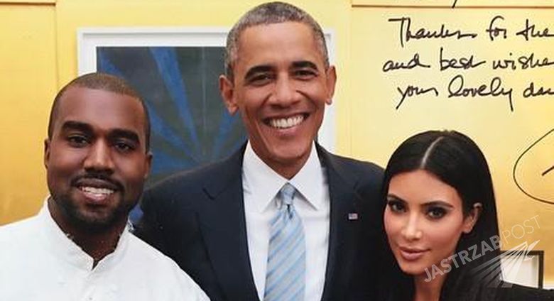 Kim Kardashian, Kayne West i Barack Obama
Fot. screen z Facebook