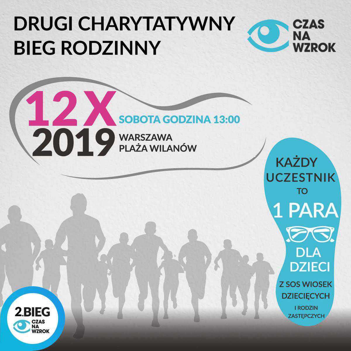 Bieg Czas Na Wzrok 2019 - plakat promujący wydarzenie